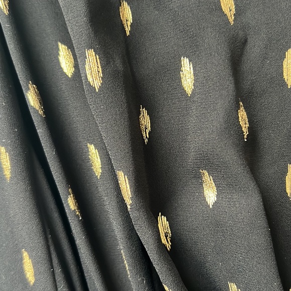 NWT A Pea in the Pod maternity size large black & gold dress with cap sleeves - Picture 8 of 10